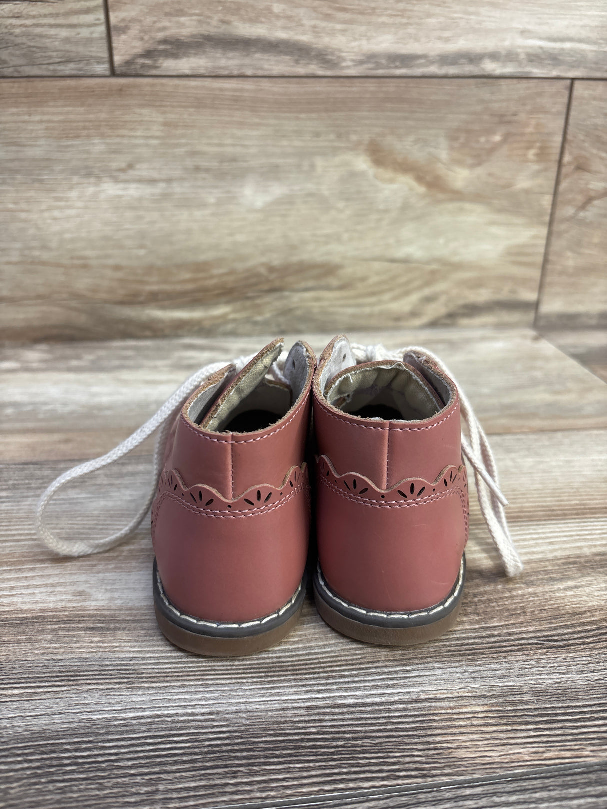 L'AMOUR Junie Lace Up Boots Pink sz 7c