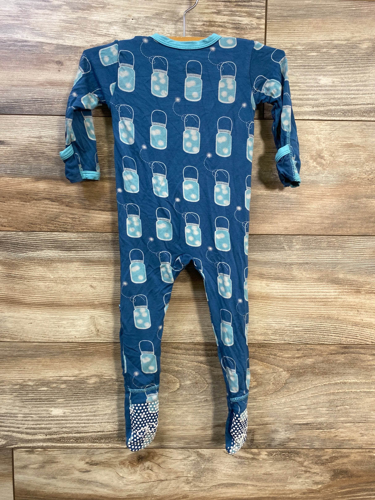 KicKee Pants Twilight Fireflies Footie Blue sz 6-9m - Me n Mommy To Be