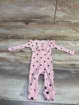 Polka Dot Ribbed Henley Coverall Pink sz 9m
