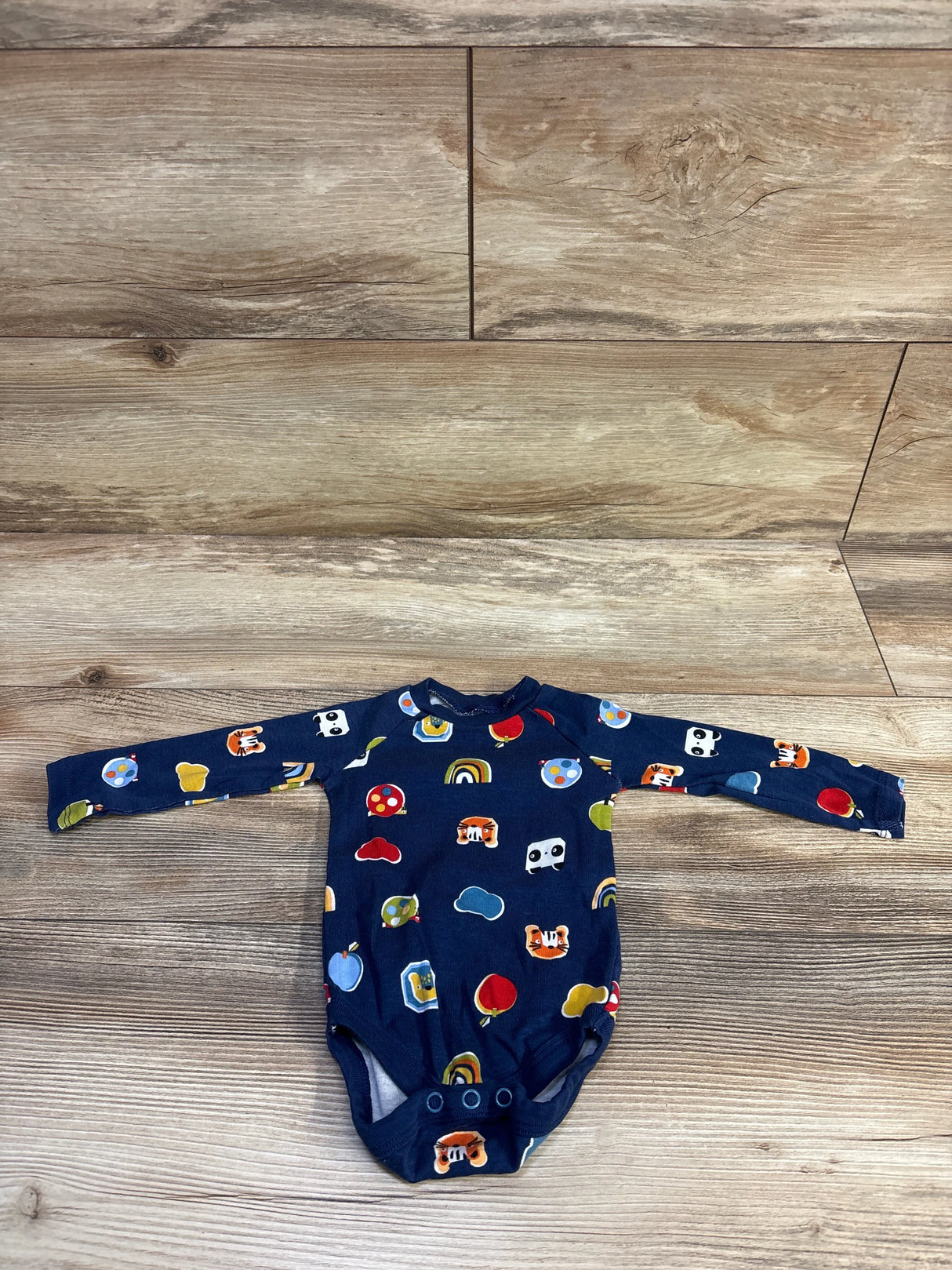 Okie Dokie Long Sleeve Bodysuit Navy sz 6m