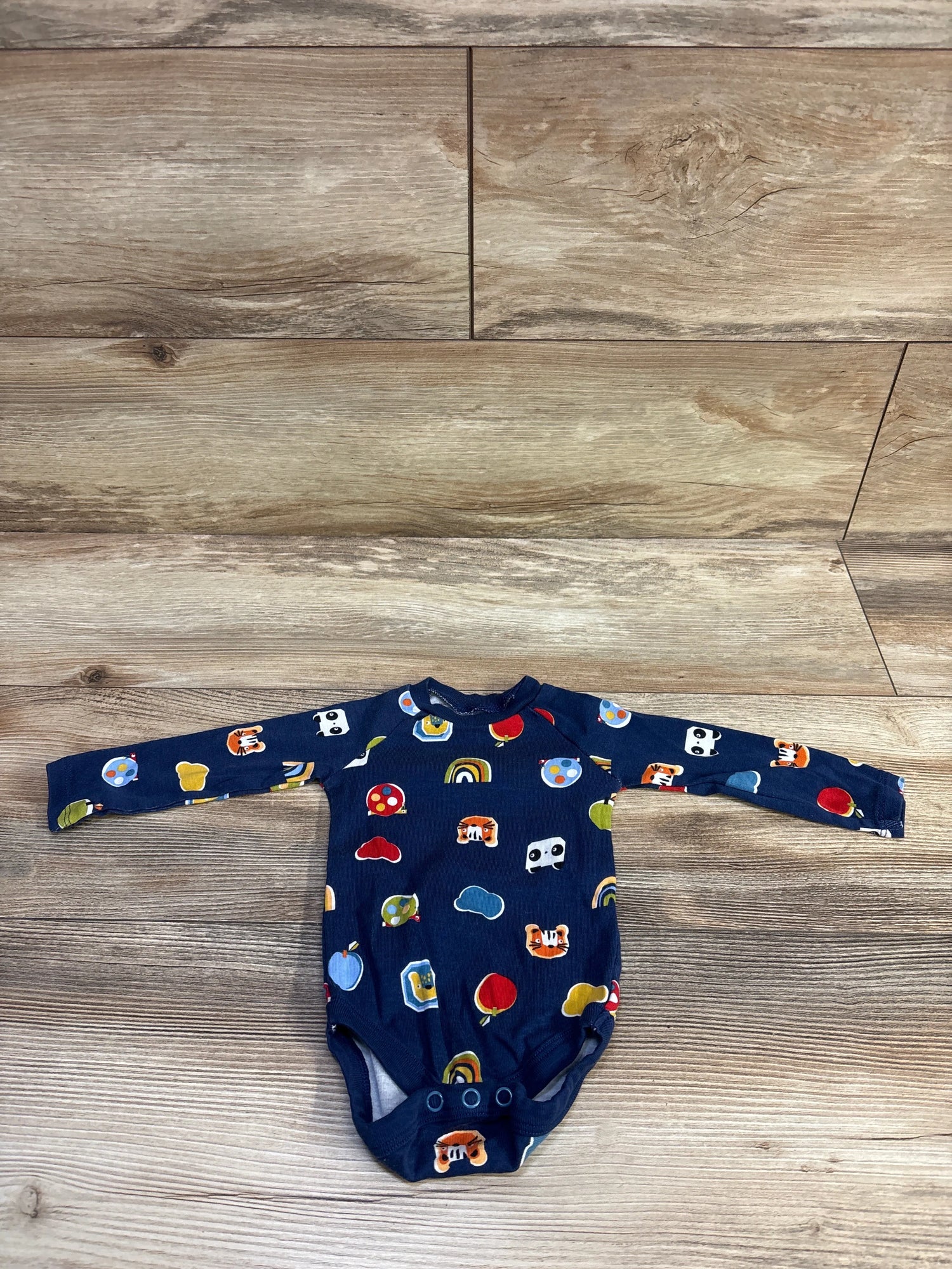 Okie Dokie Long Sleeve Bodysuit Navy sz 6m