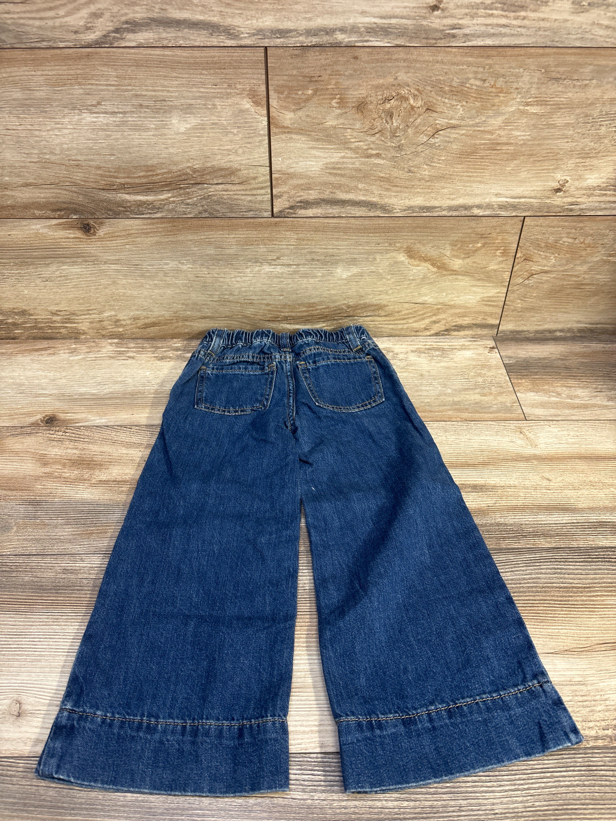 NEW Cat & Jack Pleated Denim Wide Leg Jeans Blue sz 4T