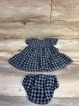 Little Planet Organic 2pc Gauze Dress & Bloomers Set Grey sz 12m