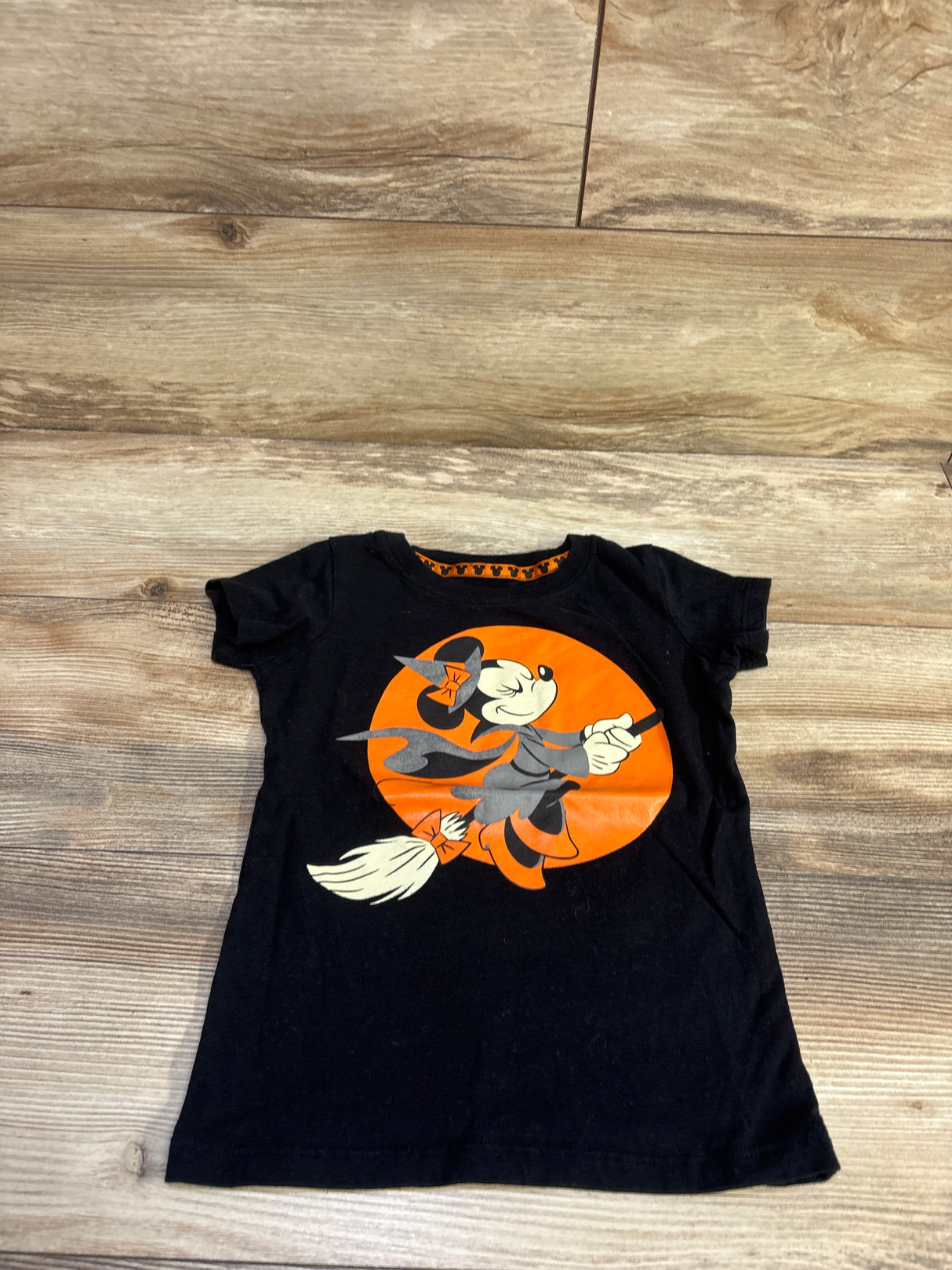 Disney Minnie Mouse Witch Shirt Black sz 4/5T
