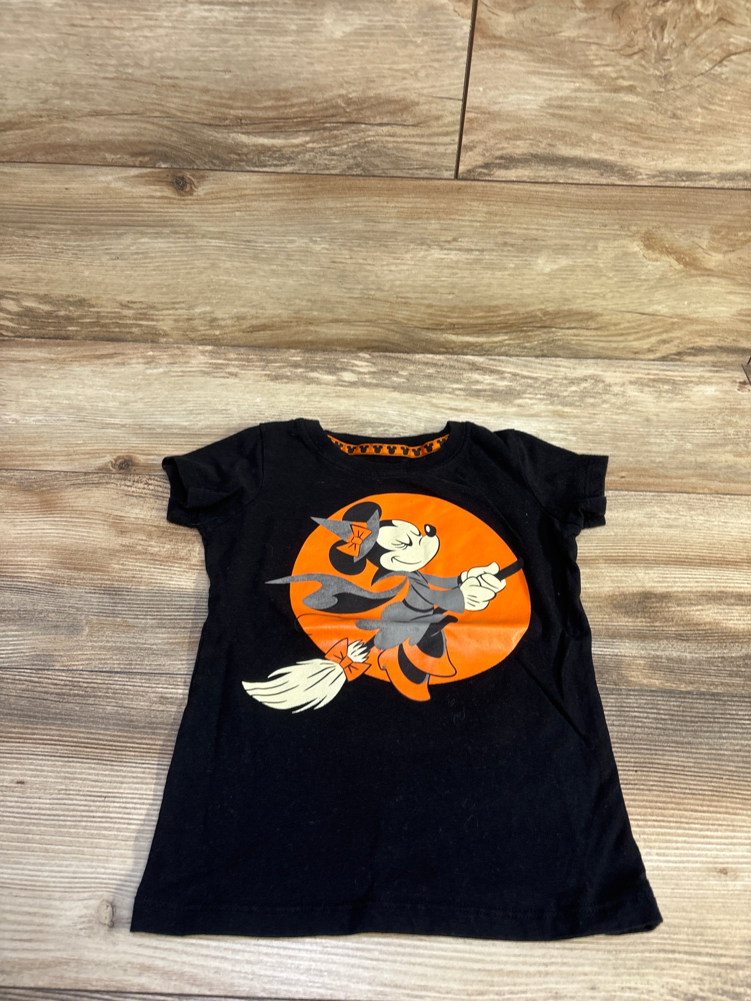 Disney Minnie Mouse Witch Shirt Black sz 4/5T