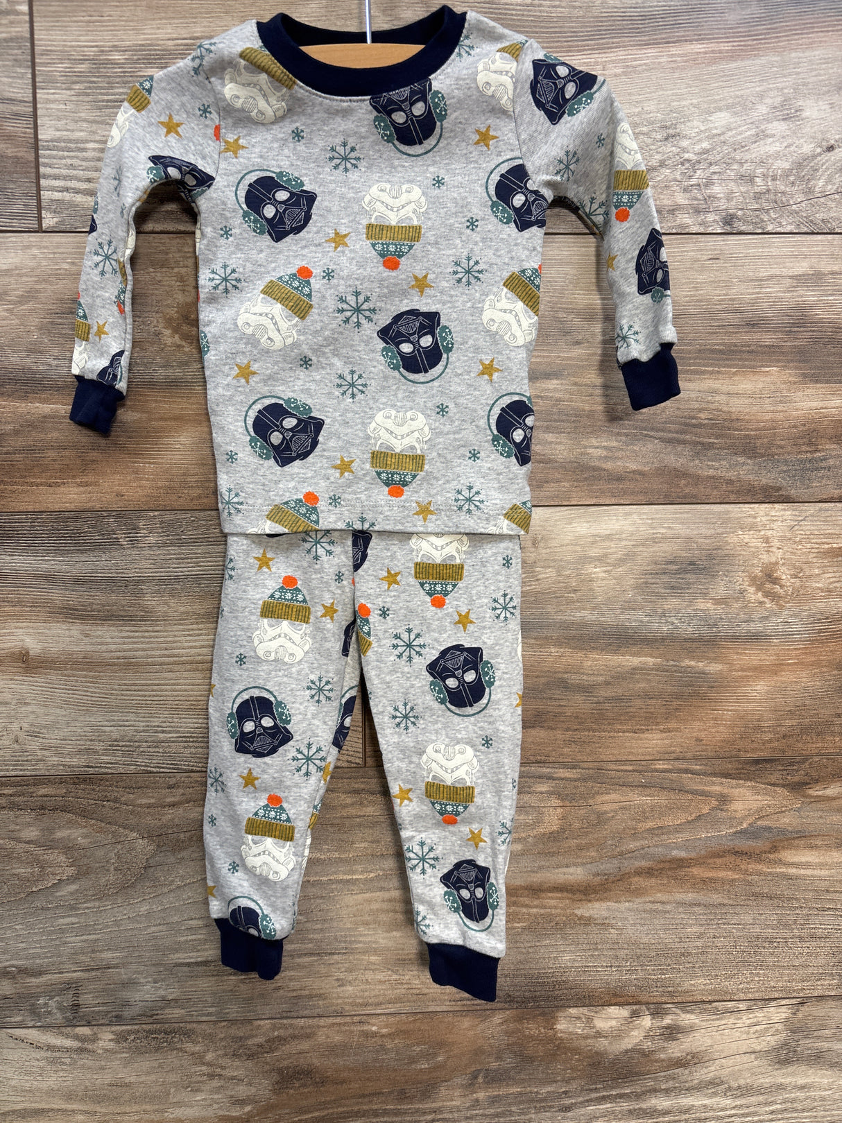 Star Wars 2pc Christmas Pajama Set Grey sz 18m