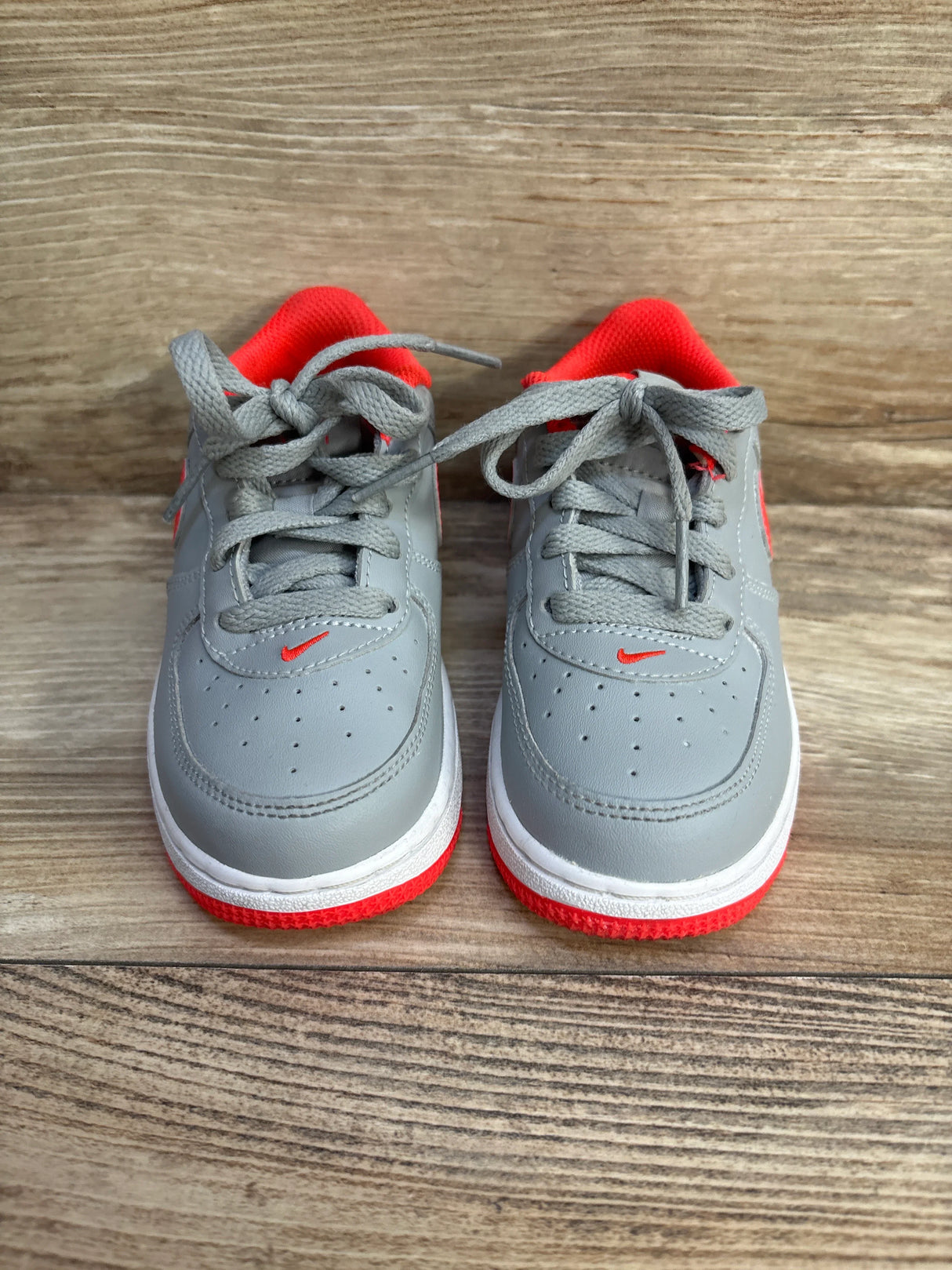 Force 1 TD 'Light Smoke Bright Crimson' Sneakers sz 9c - Me n Mommy To Be