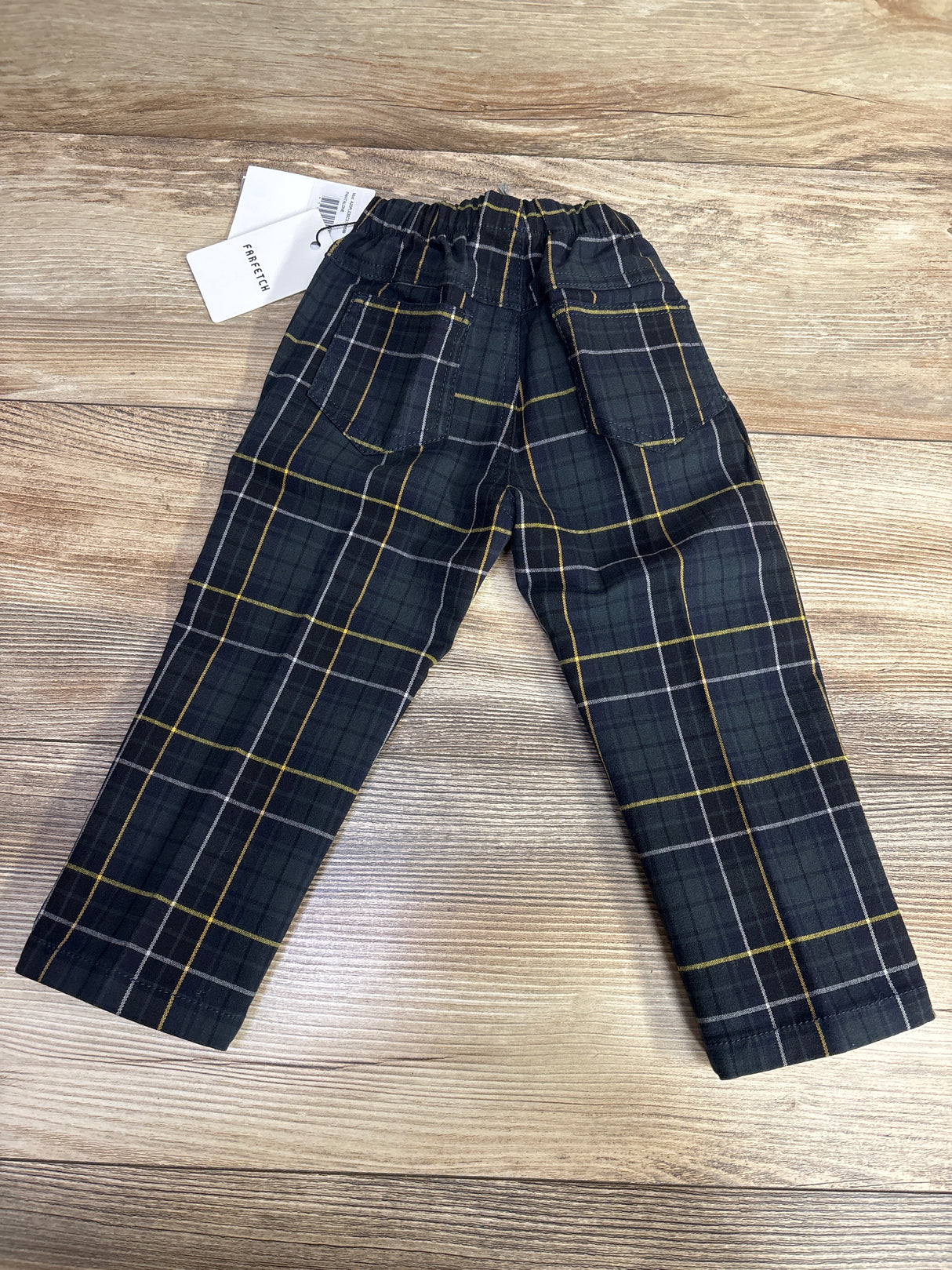 NEW Il Gufo Checkered Trousers Navy sz 18m