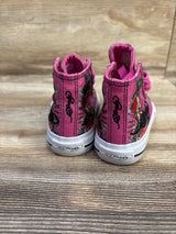 Ed Hardy Side Skull Hi Sneakers Pink sz 5c