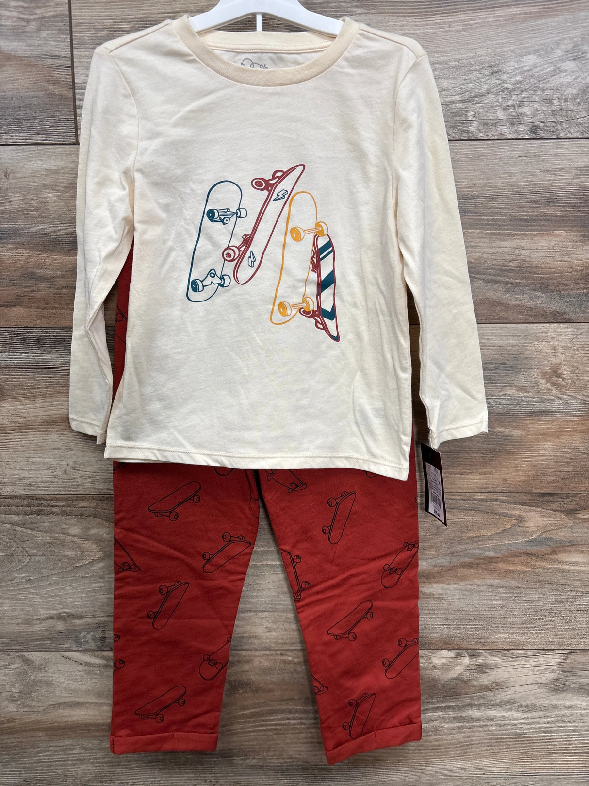 NEW Art Class 2pc Skateboard Shirt & Joggers Cream sz 5T