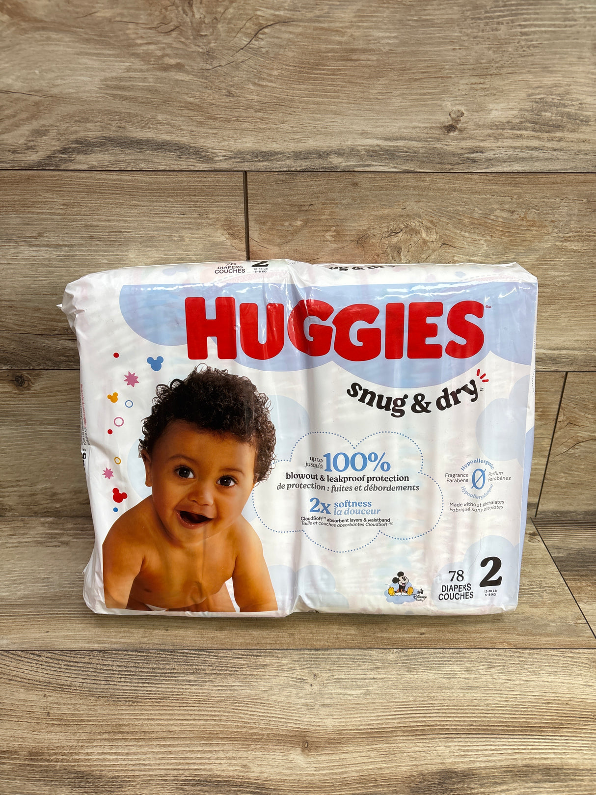 NEW Huggies Snug & Dry Diapers Size 2 78ct