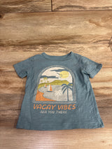 Little Co Beach Print Shirt Light Blue sz 2T