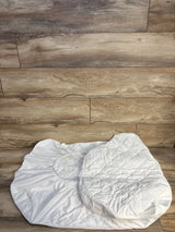 Fitted Waterproof Quilted Crib Sheet, White