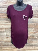 French Pastry Burgundy Heart Shirt sz Medium