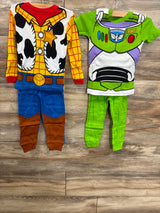 NEW Toy Story Buzz Lightyear & Woody 4pc Pajama Set sz 2T