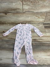 Magnetic Me Zebra Print Footie Pink sz 3-6m