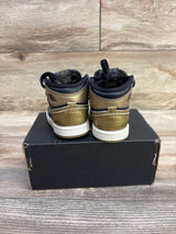 Air Jordan 1 Retro High OG TD 'Black Gold' Sneakers sz 4c