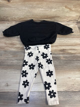 Cat & Jack 2pc Sweatshirt & Ribbed Leggings Black sz 6-9m
