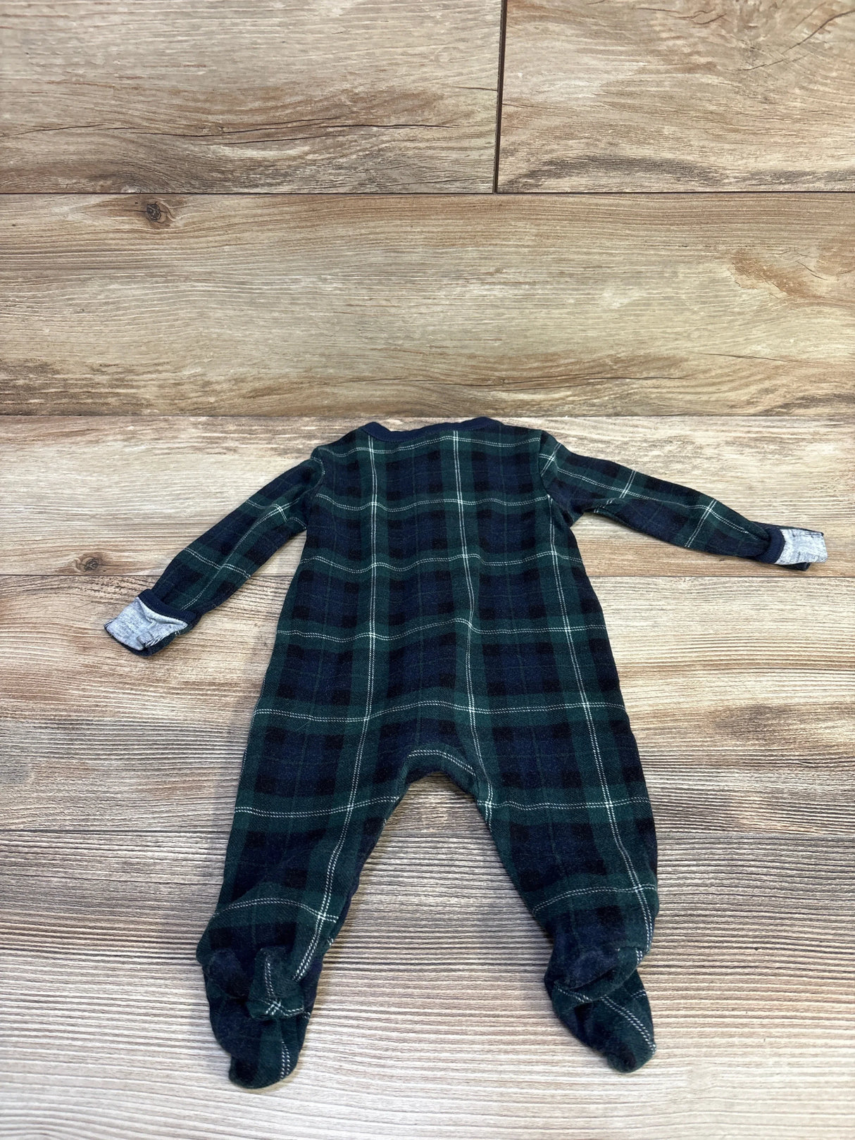 Old Navy Plaid Sleeper Green sz 0-3m