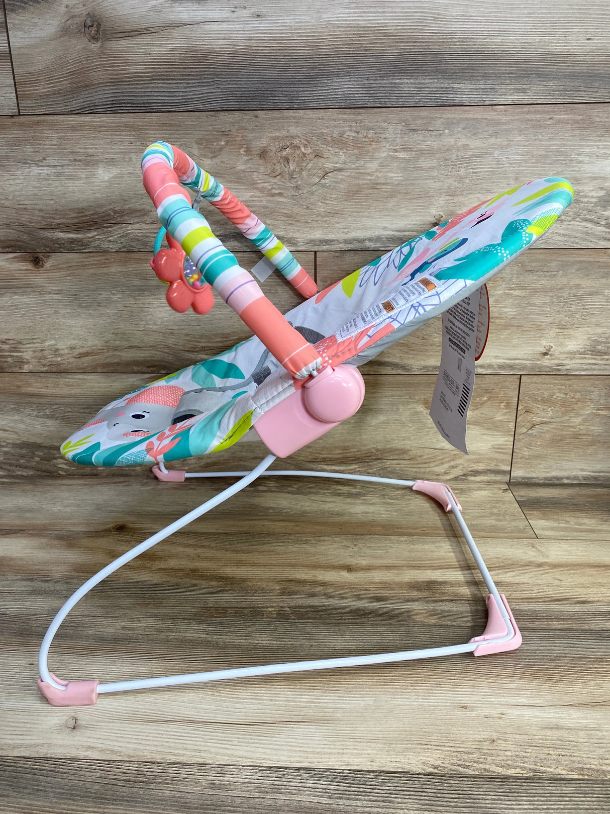 NEW Bright Starts Bouncer Soothing Vibrations in Flamingo Vibes