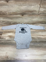 Monag Newest Raiders Fan Bodysuit Grey sz 12-18m