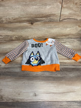 Bluey Boo Halloween Pull over Sweatshirt Grey sz 3T