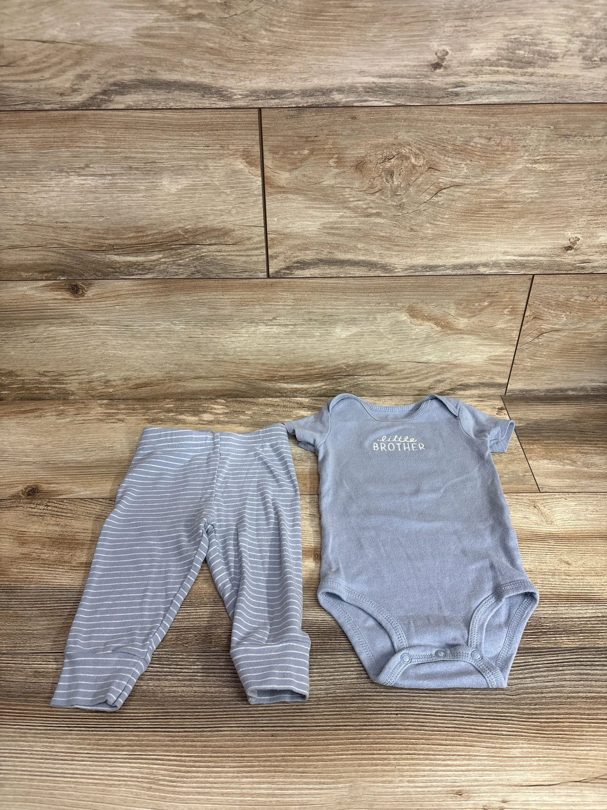 Just One You 2pc Little Brother Bodysuit and Pants Set Blue sz 9m