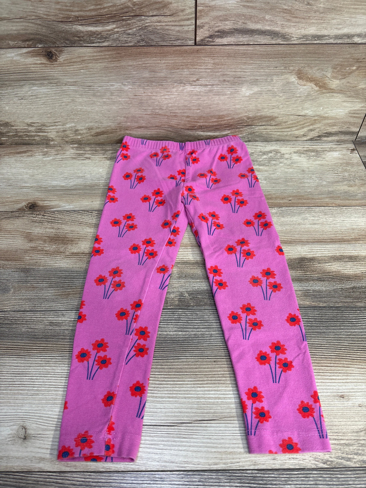 Hanna Andersson Floral Print Leggings Pink sz 4T