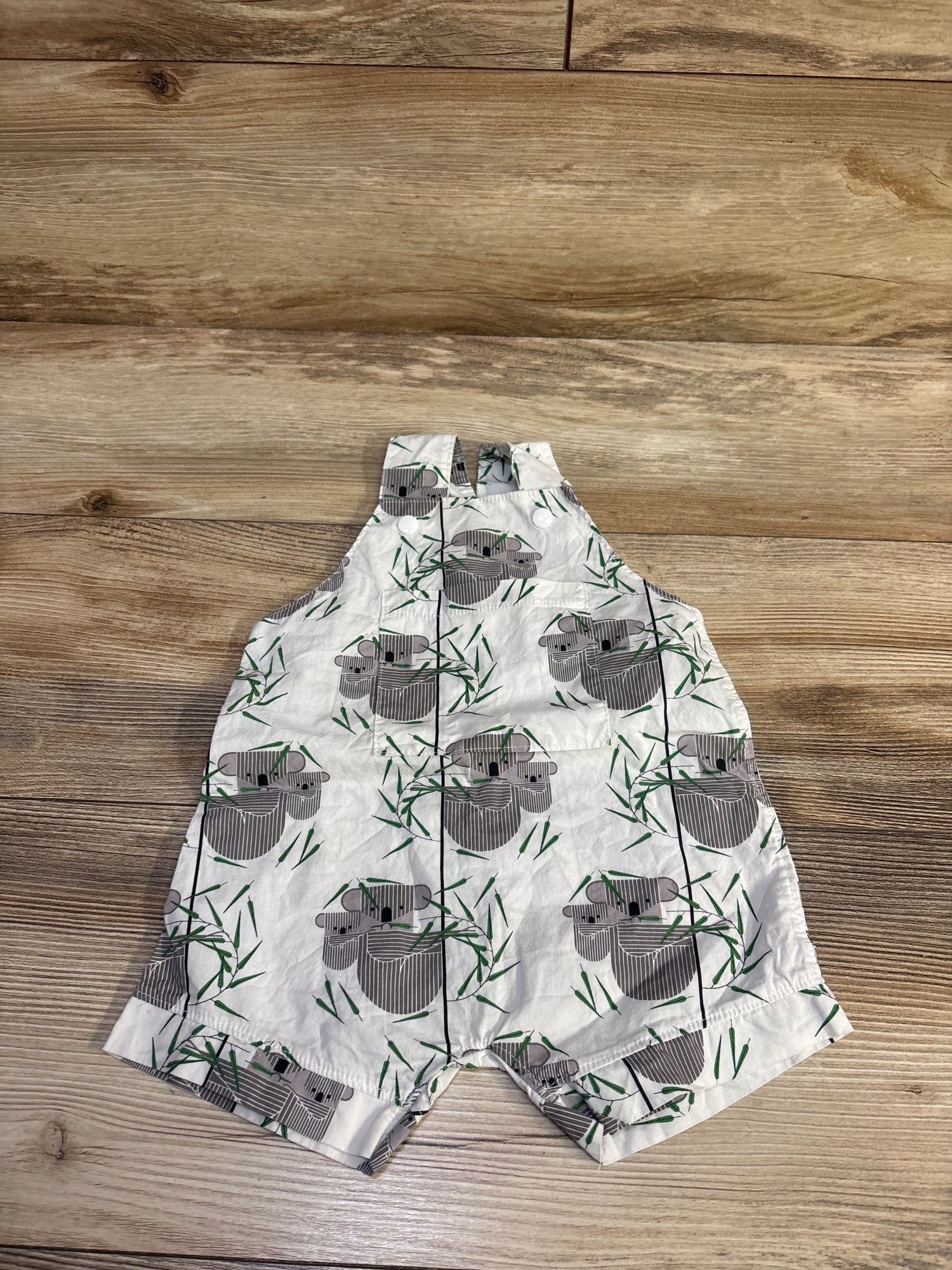 Little Stitches Koala Taylor Shortalls White sz 6m