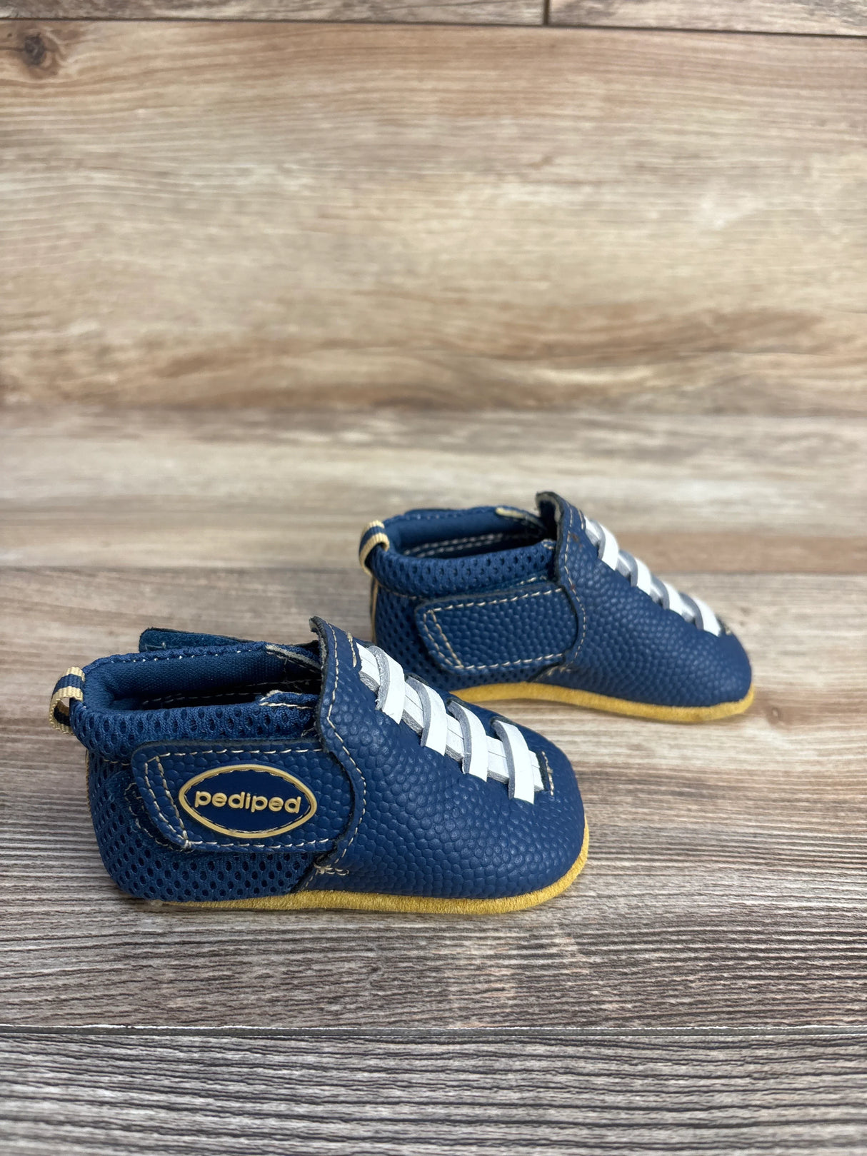 Pediped Soft-Soles Originals Blue Football, sz 0-6m