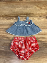 Cat & Jack 2pc Fourth of July Set Blue sz 0-3m