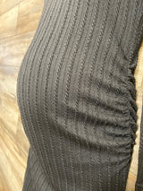 NEW Ruched Cable Knit Bodycon Dress Black sz Medium