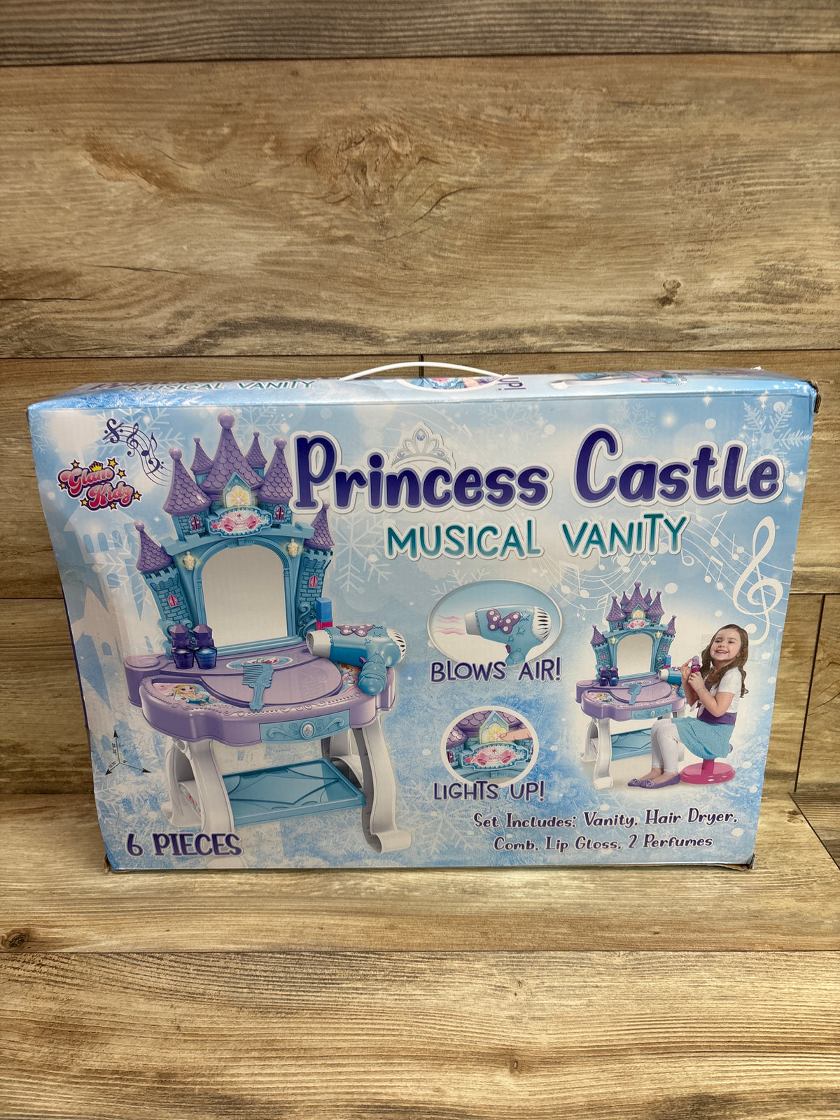 NEW Glam Kids Princess Castle Musical Vanity Playset