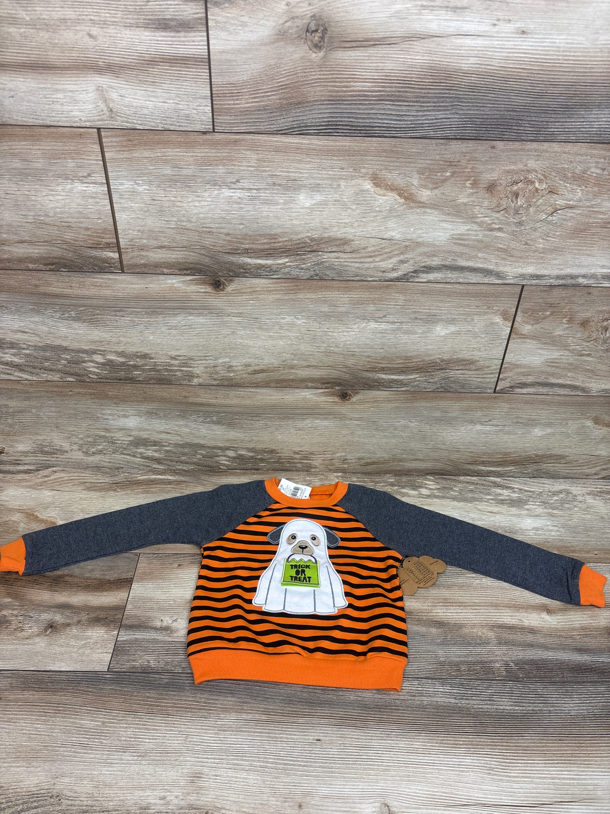 NEW Baby Essentials Trick or Treat Long Sleeve Shirt Orange sz 4T