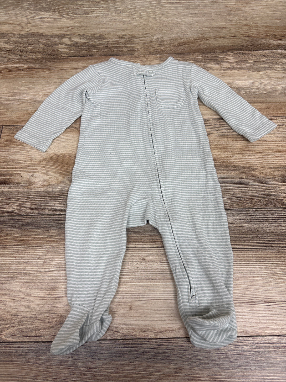 Child Of Mine Striped Sleeper Green sz 3-6m