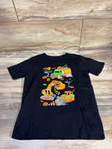Children's Place Halloween Construction Vehicle Shirt Black sz 5T