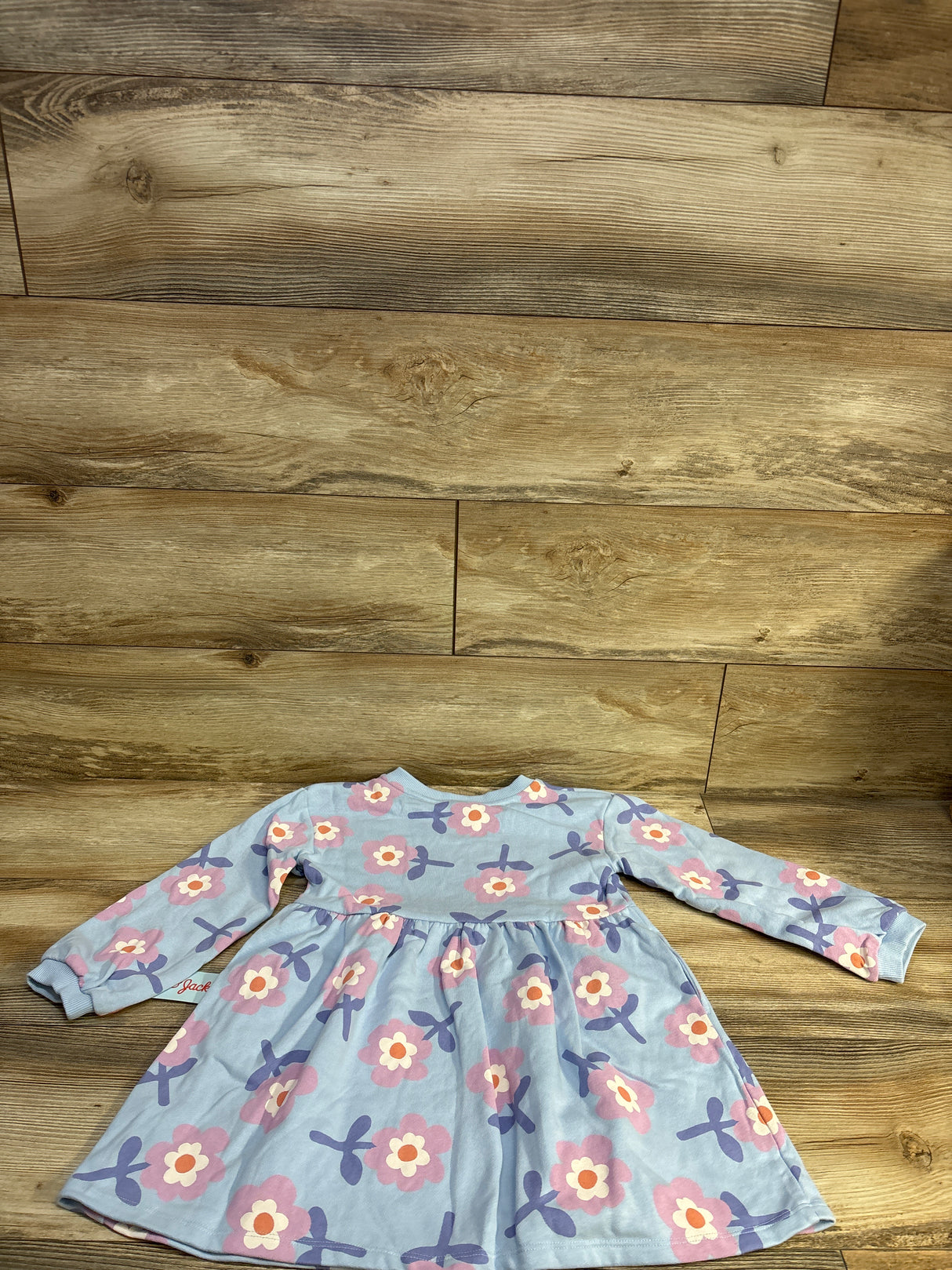 NEW Cat & Jack Floral Sweatshirt Dress Blue sz 5T
