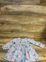NEW Cat & Jack Floral Sweatshirt Dress Blue sz 5T