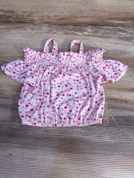 Heart & Arrow Floral Cold Shoulder Shirt White sz 3T - Me n Mommy To Be