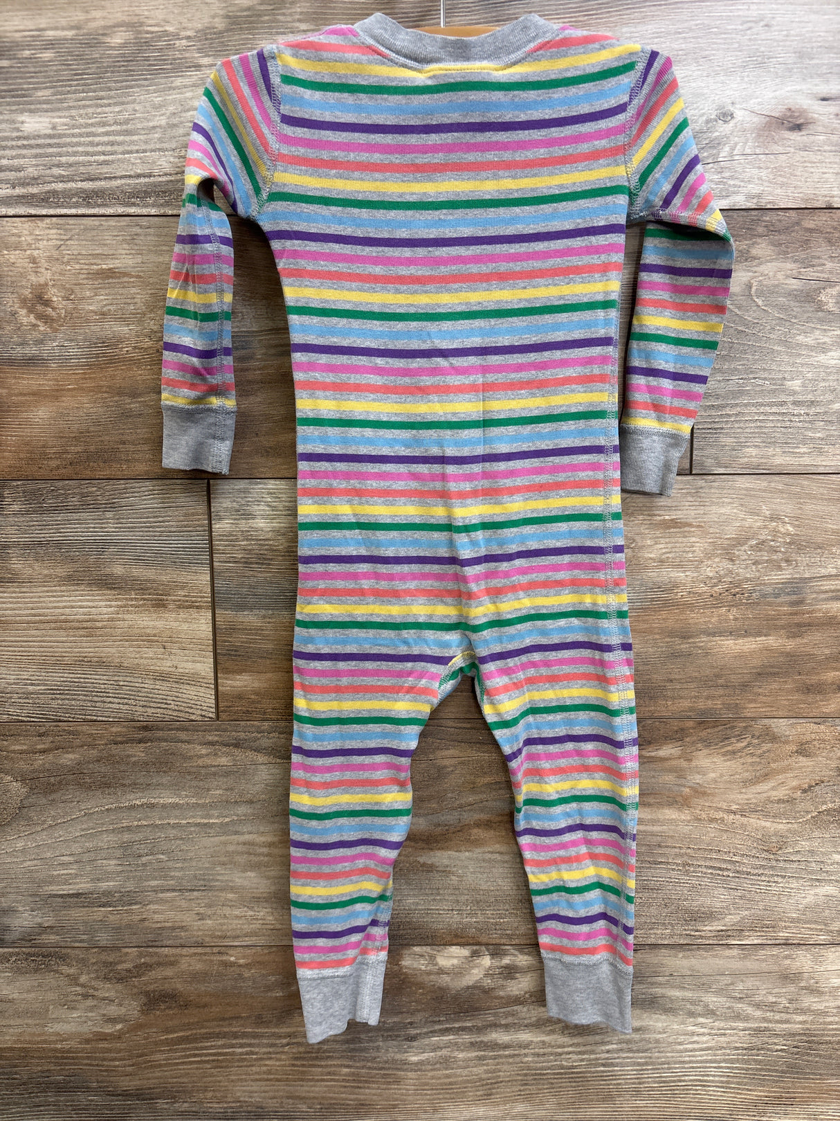 Hanna Andersson Striped Footless Sleeper Grey sz 3T
