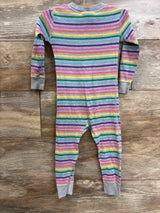 Hanna Andersson Striped Footless Sleeper Grey sz 3T