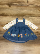 Disney Baby 2pc Winnie The Pooh Long Sleeve Bodysuit & Skirtall Set White sz 0-3m