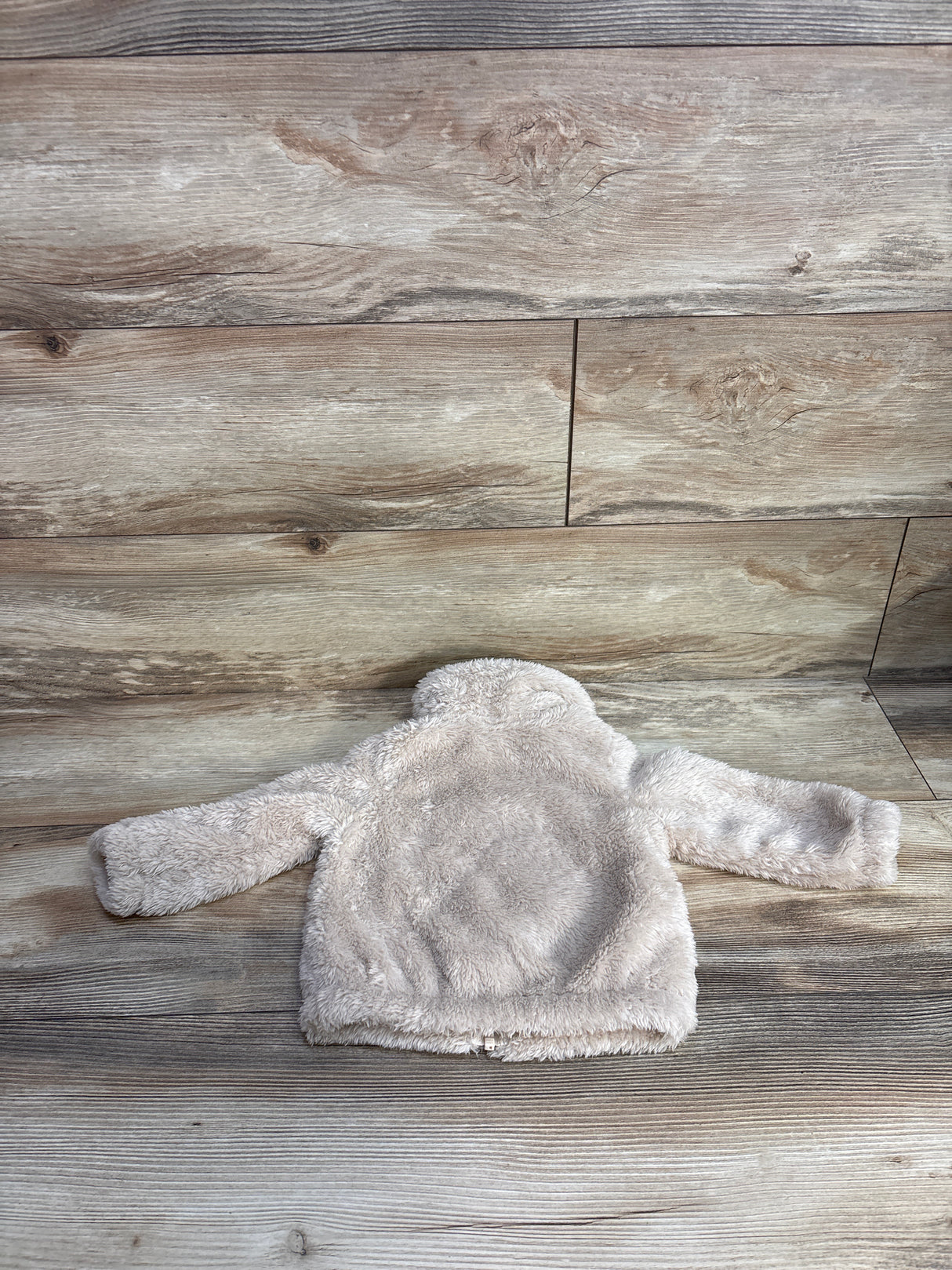 Just One You Fluffy Full Zip Jacket Beige sz 12m