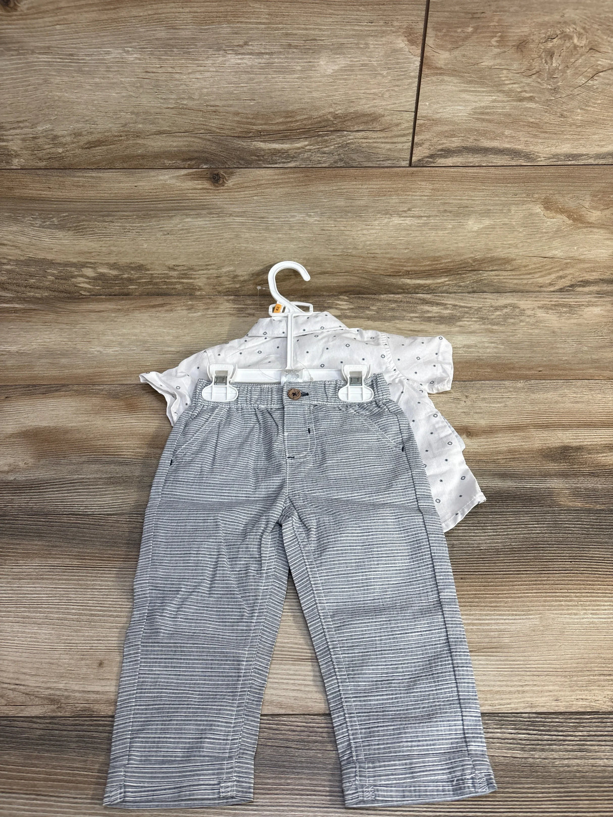 NEW Little Lad 3pc Mock Vest Set White sz 12m