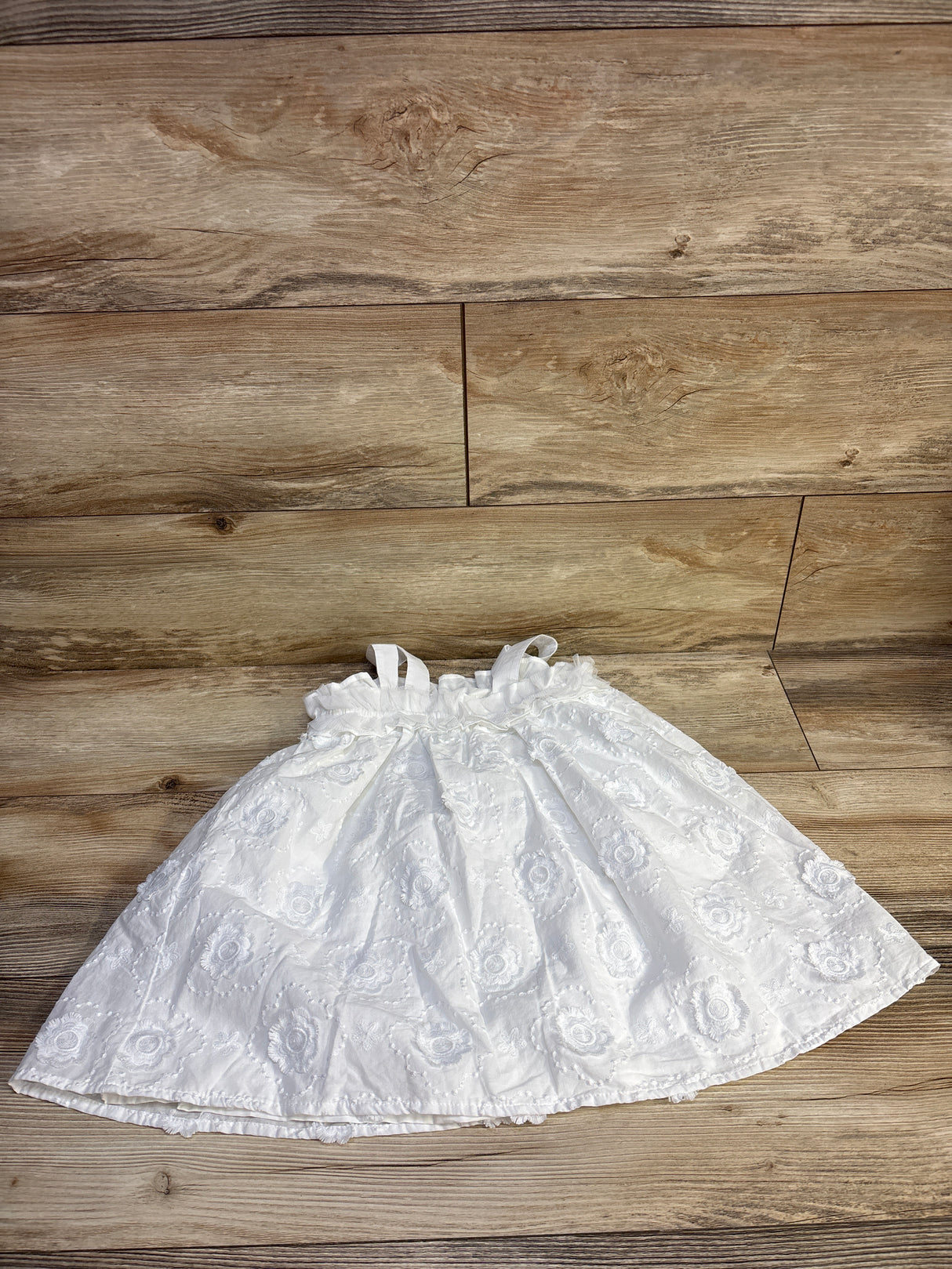Cat & Jack Embroidered Floral Dress White sz 4T