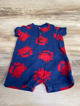 Just One You Henley Crab Shortie Romper Navy sz 3m