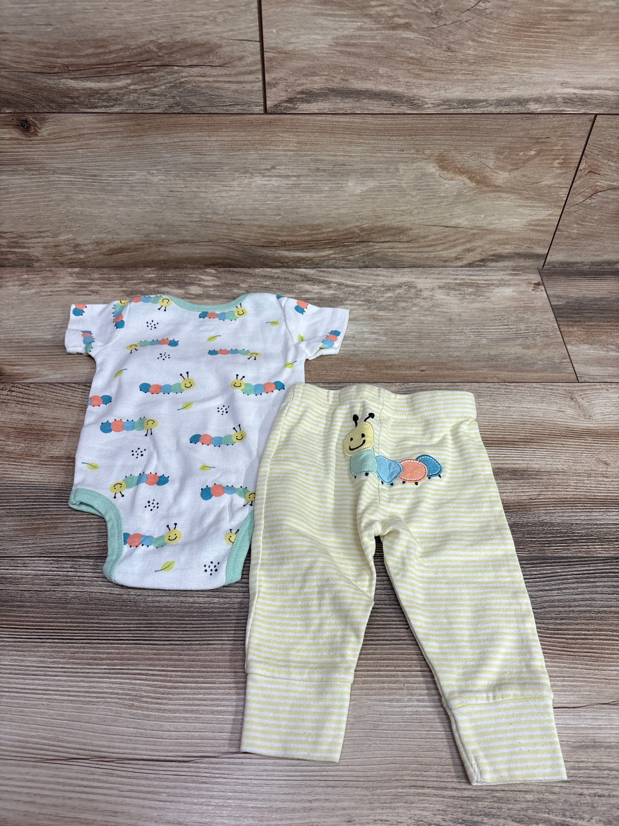 Koala Baby 2pc Caterpillar Bodysuit & Pants Set White sz 3-6m