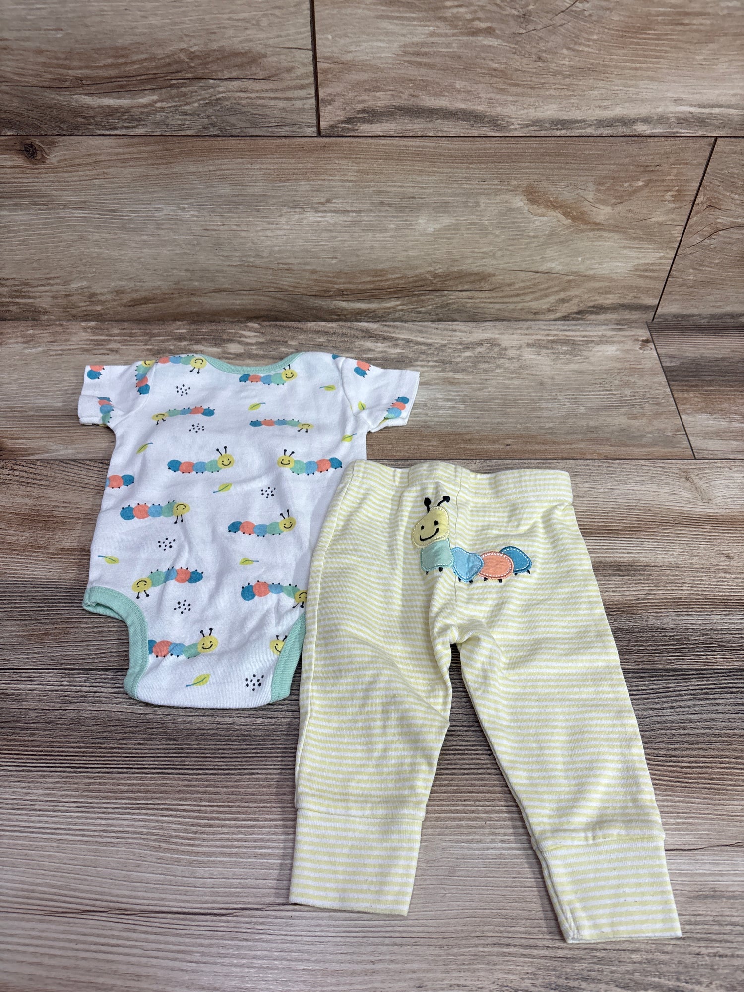 Koala Baby 2pc Caterpillar Bodysuit & Pants Set White sz 3-6m