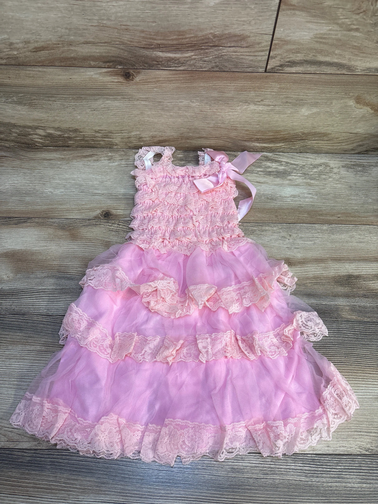 NWOT Cutie Baby Boutique Lace Ruffle Dress Pink sz 2/3T