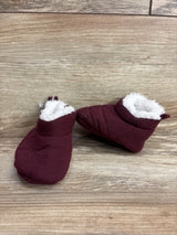 Faux Fur Lined Soft Sole Booties Maroon sz 2/3c